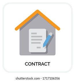 Contract icons for web design, book, ads, app, project etc.