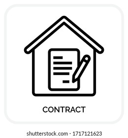 Contract icons for web design, book, ads, app, project etc.