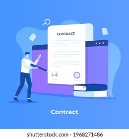 Contract illustration concept design. Illustration for websites, landing pages, mobile applications, posters and banners.