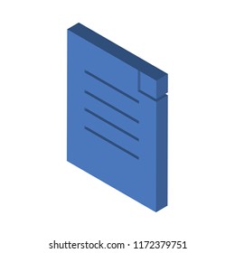 Contract isometric left top view 3D icon