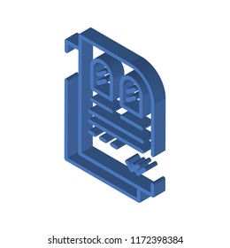 Contract isometric left top view 3D icon