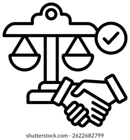 Elemento de icono de ley de contrato para diseño