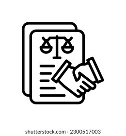 Contract Law icon in vector. Illustration