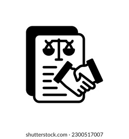 Contract Law icon in vector. Illustration