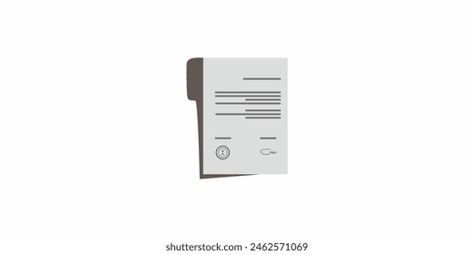 diseño del Vector del logotipo del icono de la carta de contrato