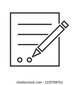Contract Line Black Icon
