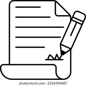 A contract line icon design