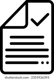 vector de ilustración de línea de contrato
