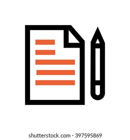 Contract line icon. Pixel perfect fully editable vector icon suitable for websites, info graphics and print media.