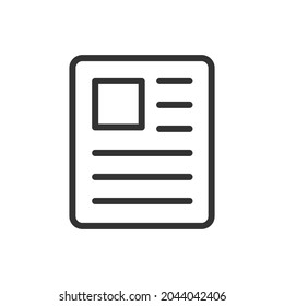 Icono de línea de contrato en estilo moderno. Pictograma vectorial de trazo aislado sobre un fondo blanco. Iconos de esquema de prima de contrato.