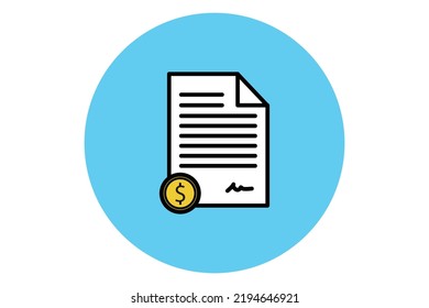contract line icon vector design template for business