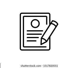 Contract line icon. Vector symbol in trendy flat style on white background. Web sing for design.