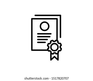 Contract line icon. Vector symbol in trendy flat style on white background. Web sing for design.