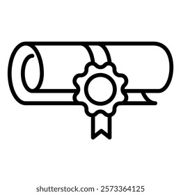 Contract line icon. Vector symbol in trendy flat style on white background. Web sings for design.