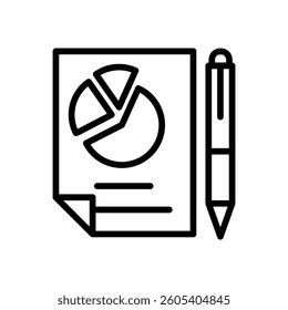Contract line icon. Vector symbol in trendy flat style on white background. Web sings for design.