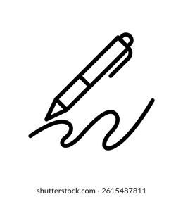Contract line icon. Vector symbol in trendy flat style on white background. Web sings for design.