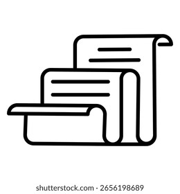 Icono de línea de contrato. Símbolo de Vector en estilo plano de moda sobre fondo blanco. Web canta para el diseño.