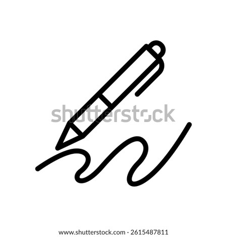 Contract line icon. Vector symbol in trendy flat style on white background. Web sings for design.