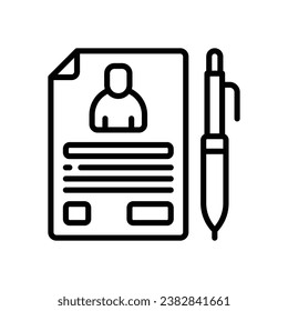 icono de línea de contrato. icono vector para tu sitio web, móvil, presentación y diseño de logotipo.