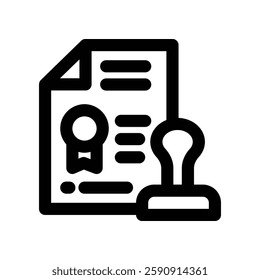 contract line icon. vector icon for your website, mobile, presentation, and logo design.