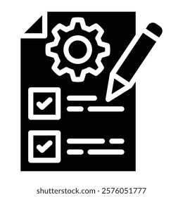 Contract Management Icon Element For Design