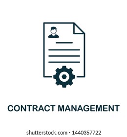 Contract Management vector icon illustration. Creative sign from crm icons collection. Filled flat Contract Management icon for computer and mobile. Symbol, logo vector graphics.
