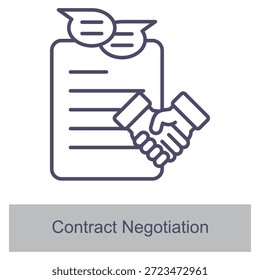 Contract Negotiation Element For Design Graphic
