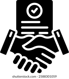 Contract Negotiation Icon Element For Design