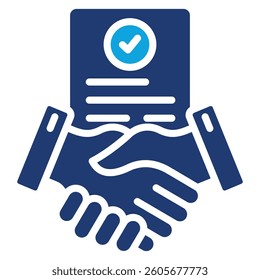 Contract Negotiation Icon Element For Design