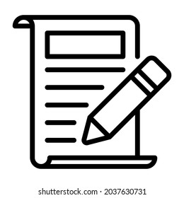 contract outline icon, business and finance icon.