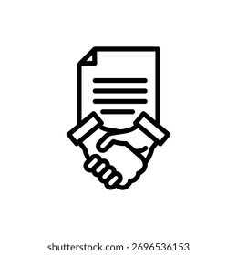 Kontraktkontur Symbol Vektordesign gut für Web oder mobile App
