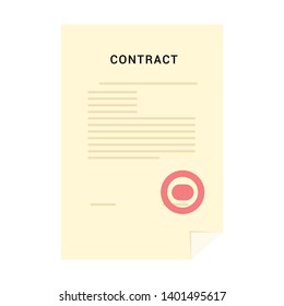 contract. paper deal contract - vector