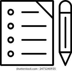Contract Paper Line Icon Vector Design