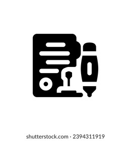 contract paper vector icon. real estate icon flat style. perfect use for logo, presentation, website, and more. simple modern icon design color style