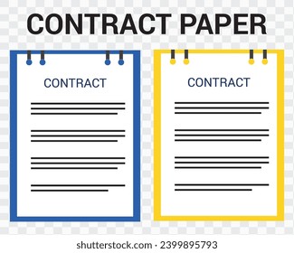 Contract papers. Document. signed paper deal contract icon. contract idea concept.