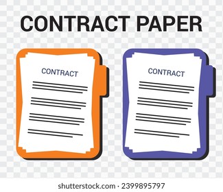 Contract papers. Document. signed paper deal contract icon. contract idea concept.