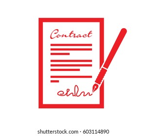 contract and pen icon