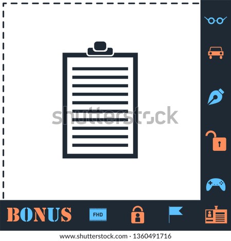 Contract. Perfect icon with bonus simple icons