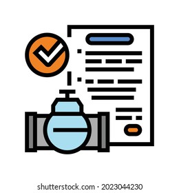 contract pipeline construction service color icon vector. contract pipeline construction service sign. isolated symbol illustration