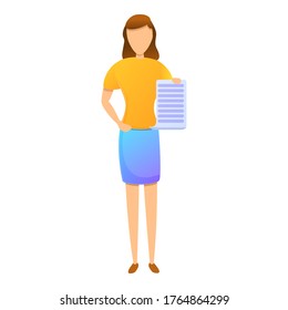 Symbol für den Vertragsbediensteten. Cartoon des Vertrags-Einkaufs-Manager Vektorsymbol für Webdesign einzeln auf weißem Hintergrund