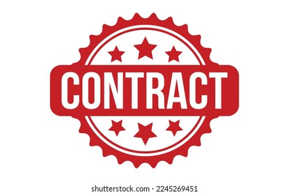 Contract Rubber Stamp Seal Vector