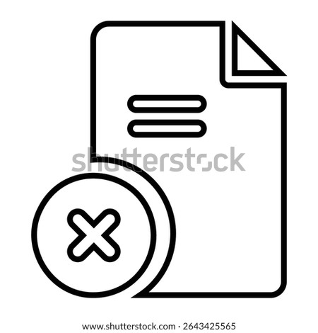Contract set line icon design. Contract set thin black outline symbol vector illustration. editable stroke icon on transparent background.