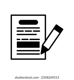 Contract sign Vector Icon which can easily modify or edit

