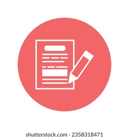 Icono de vector de firma de contrato que puede modificar o editar fácilmente

