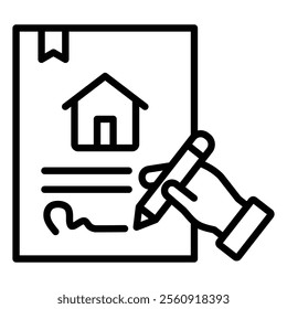 Contract Signing Icon Element For Design