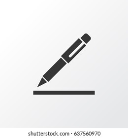 Contract Signing Icon Symbol. Premium Quality Isolated Pen Element In Trendy Style.