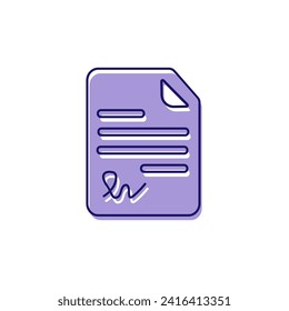 Contract signing thin icon. Line icon for business, partnership, deal, cooperation concept.