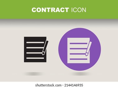 Contract Signs Icon Vector Design