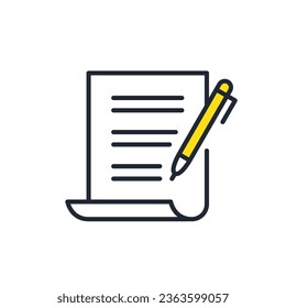 Contract simple vector icon illustration material