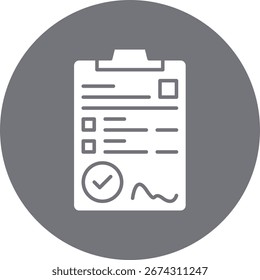 Contract sinle vector icon illustration